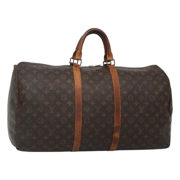 LOUIS VUITTON Monogram Keepall 55 Boston Bag M41424 LV Auth BD1436 - Picture 2 of 16